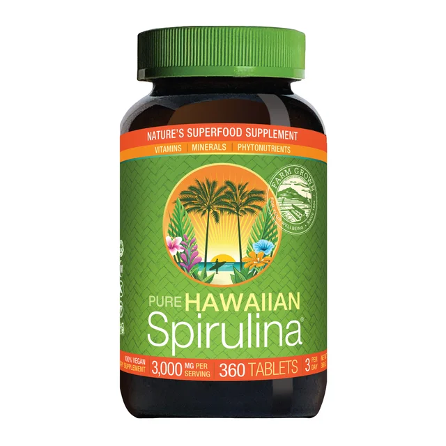 Pure Hawaiian Spirulina Pacifica® 3000 mg, 360 Tablets