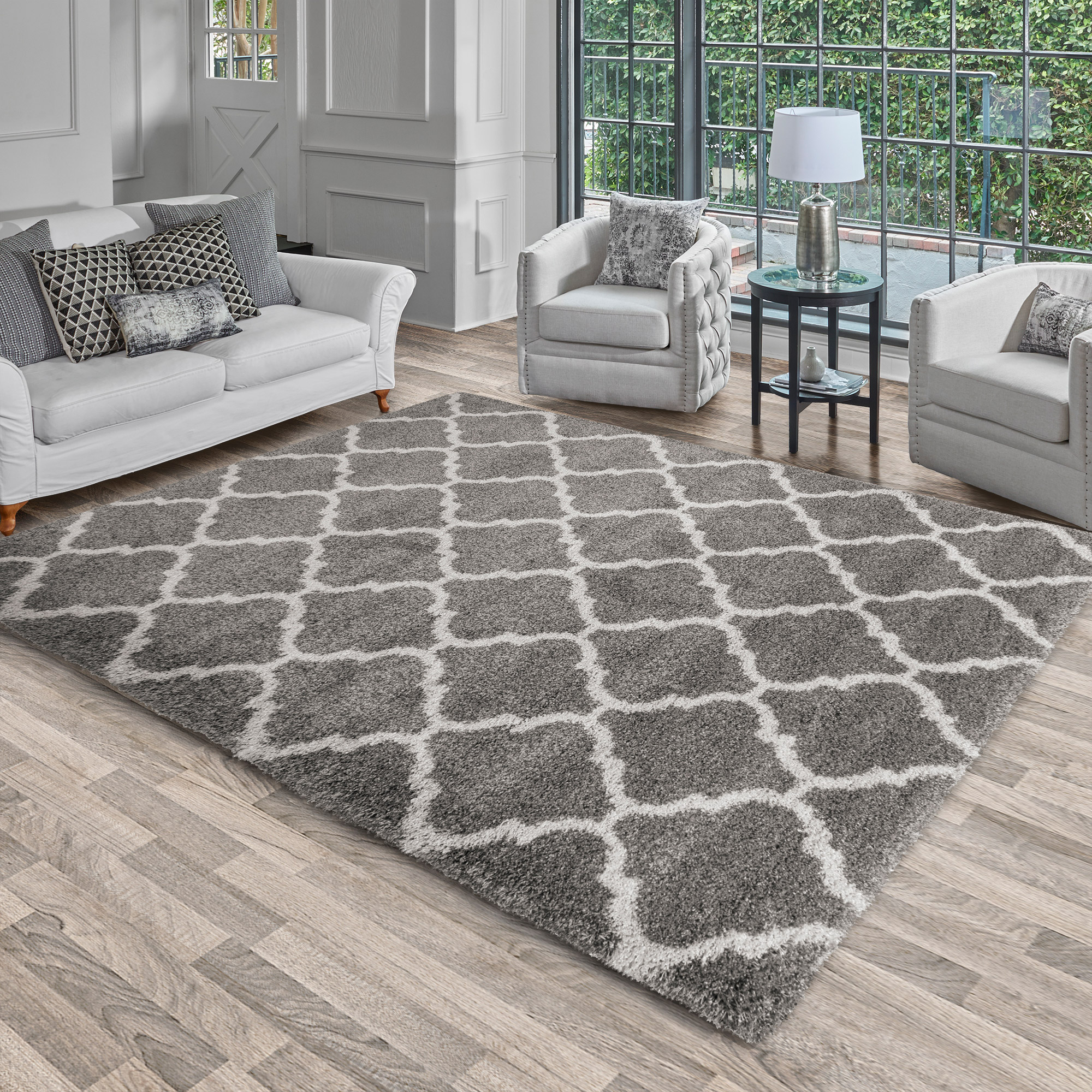 Thomasville Marketplace Luxury Shag Rug Collection  Trellis  6’6” x 9’
