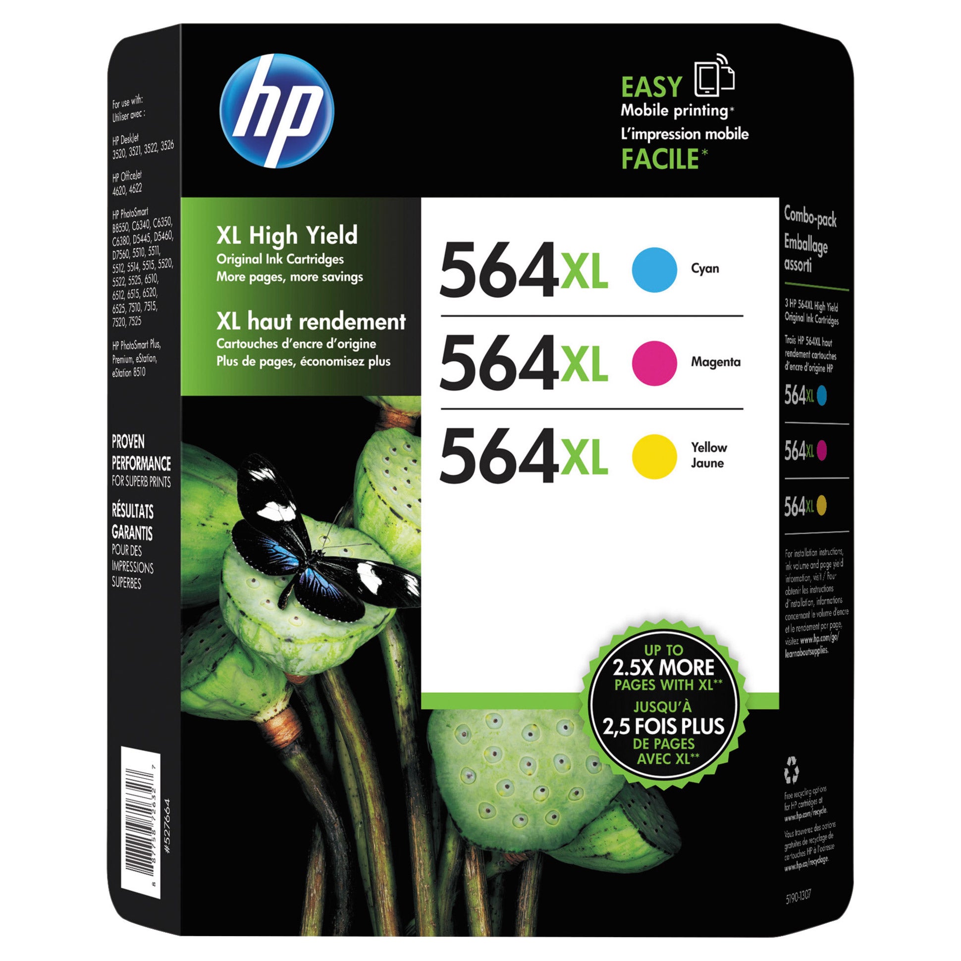 HP 564XL High Yield Ink Cartridge, Tri-Color Pack | Costco