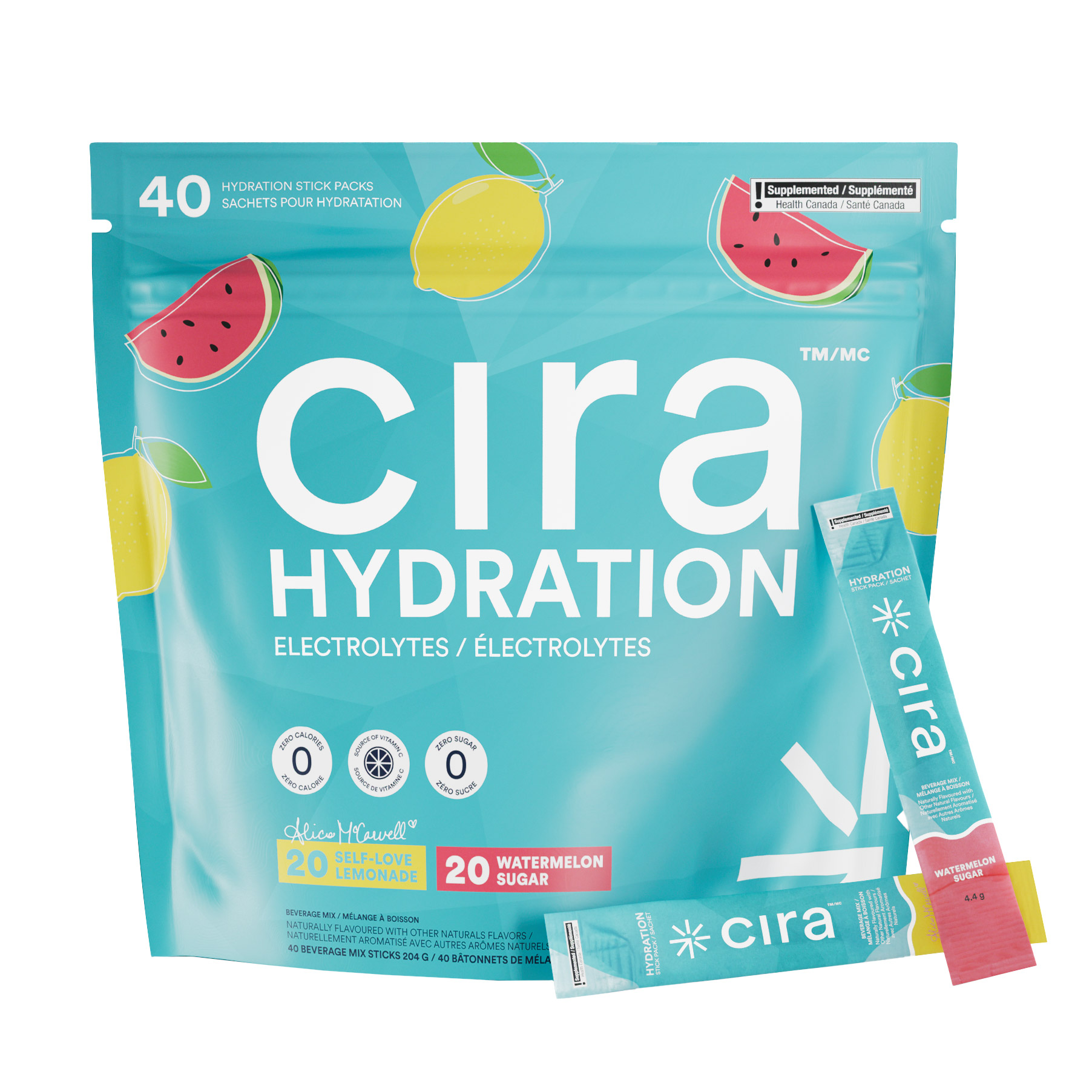 Cira Hydration Electrolyte Mix Pack, 40 x 4.4 g