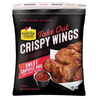 Foster Farms Take Out Crispy Chicken Wings, Sweet Chipotle BBQ, 4 lbs