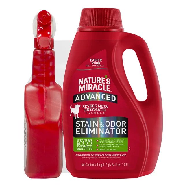 NATURE'S MIRACLE ADVANCED STAIN N ODOR 32OZ + 64OZ