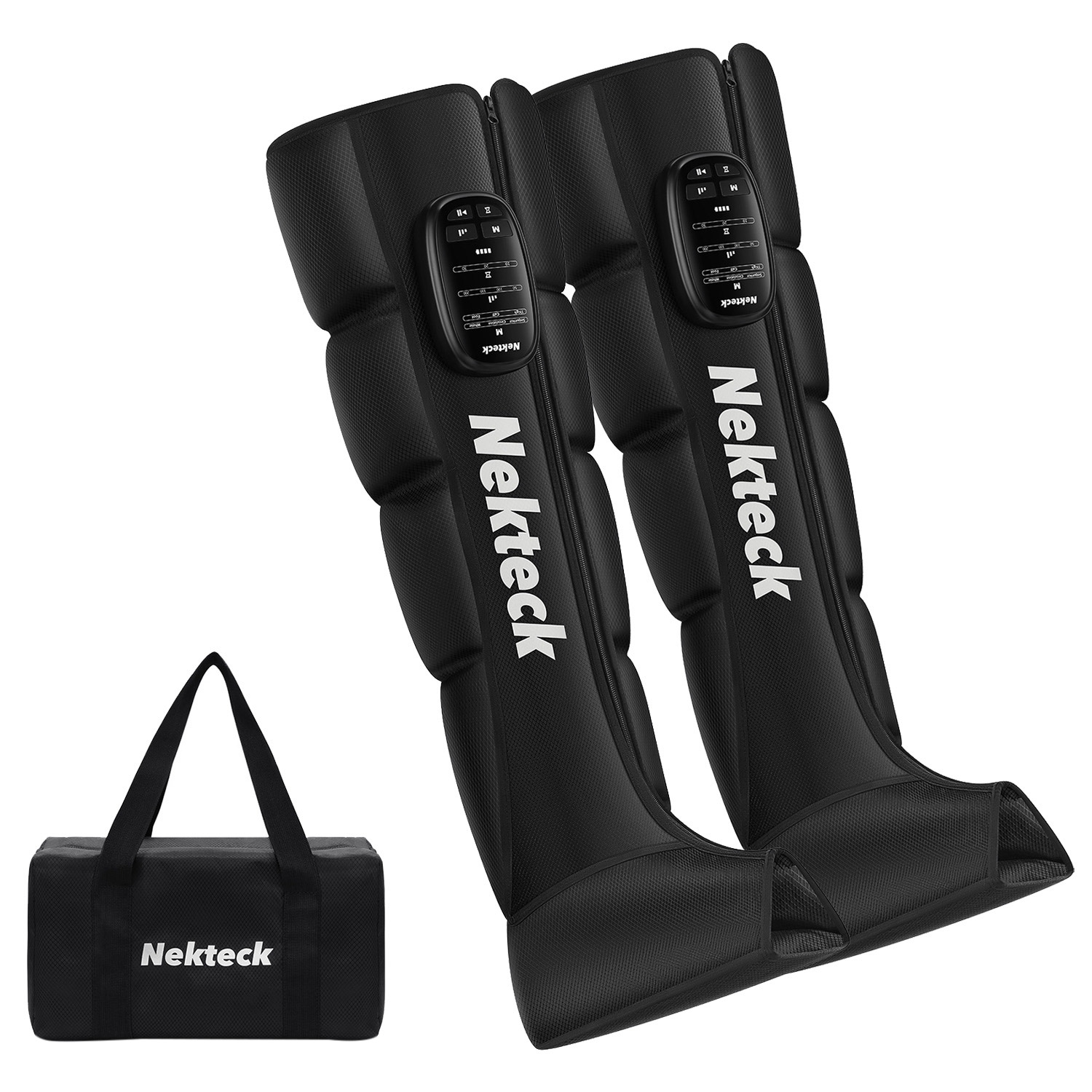 Nekteck Air Compression Cordless Full Zipper Leg Massagers
