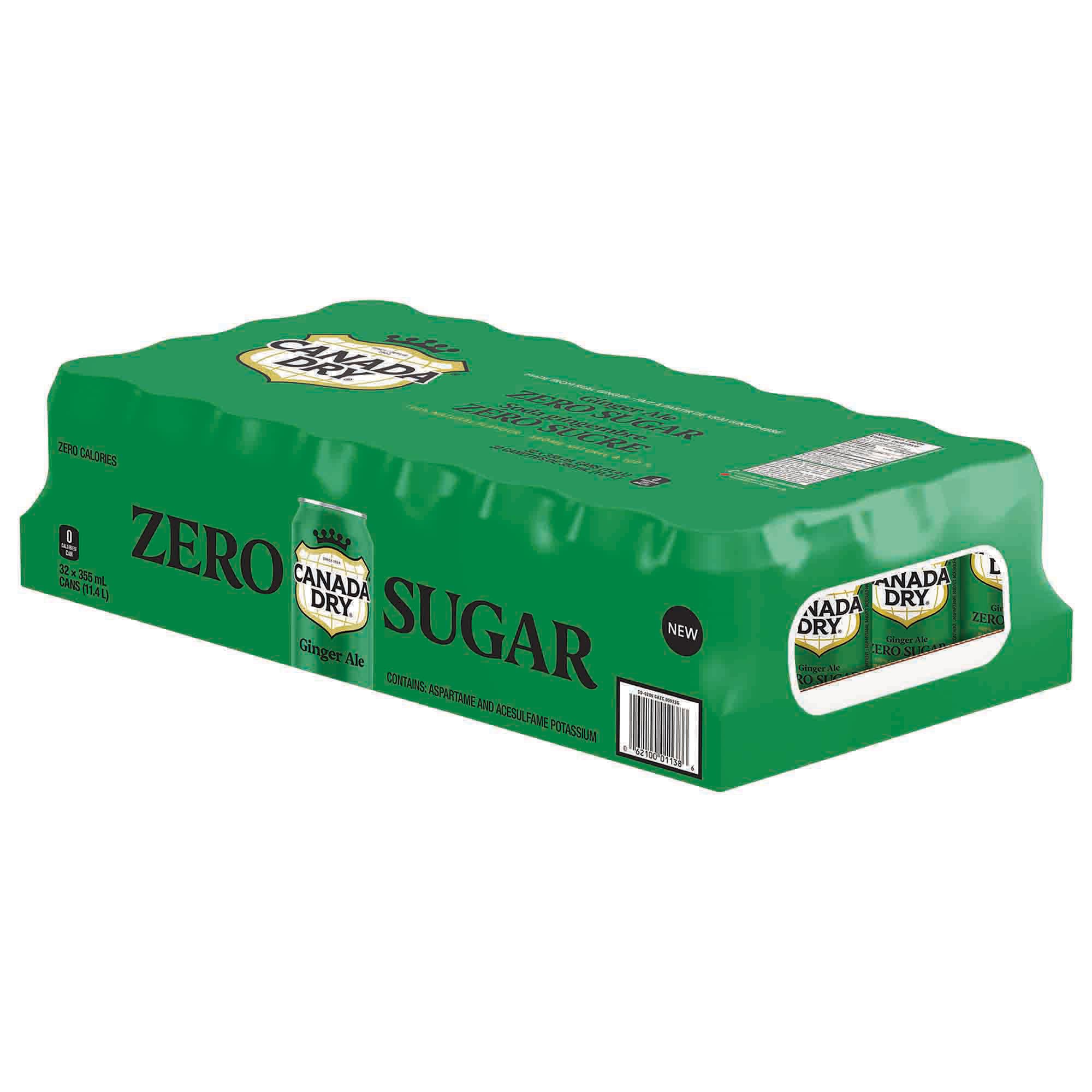 Canada Dry Ginger Ale zero Sugar, 32 × 355 mL