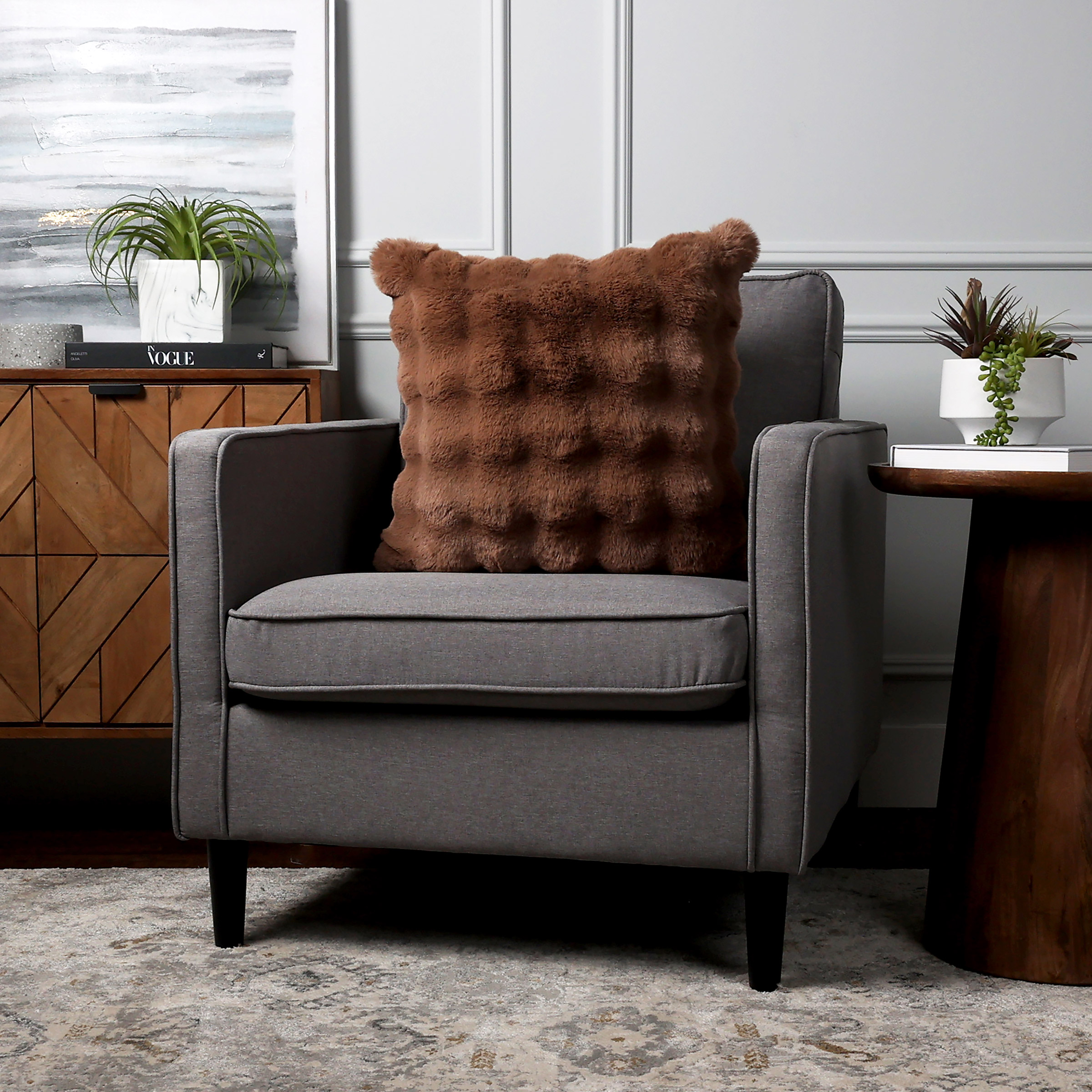 House & Home by Lynda Reeves Faux Fur Cushion