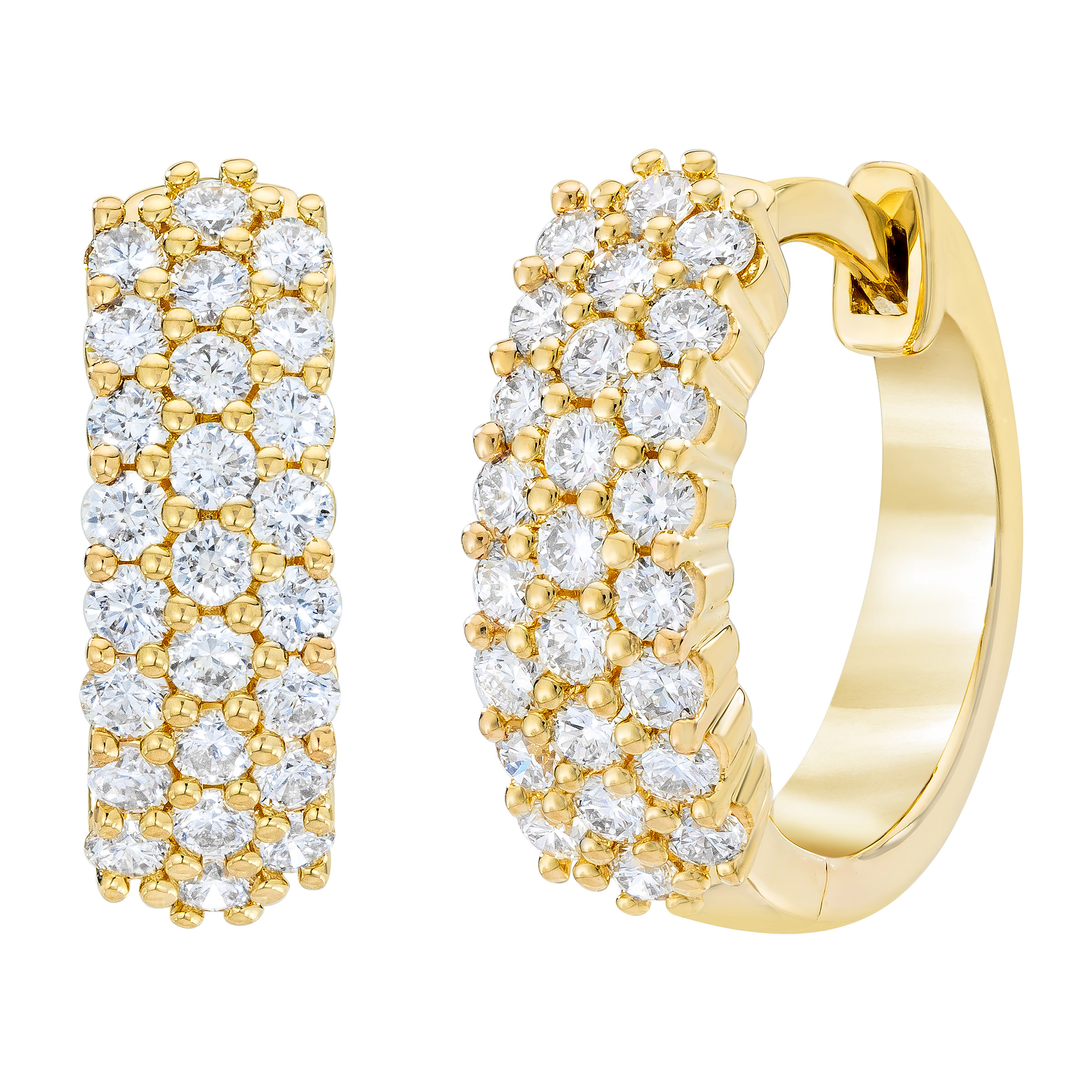 Round Brilliant Diamond Hoop Earrings (0.50 ctw)