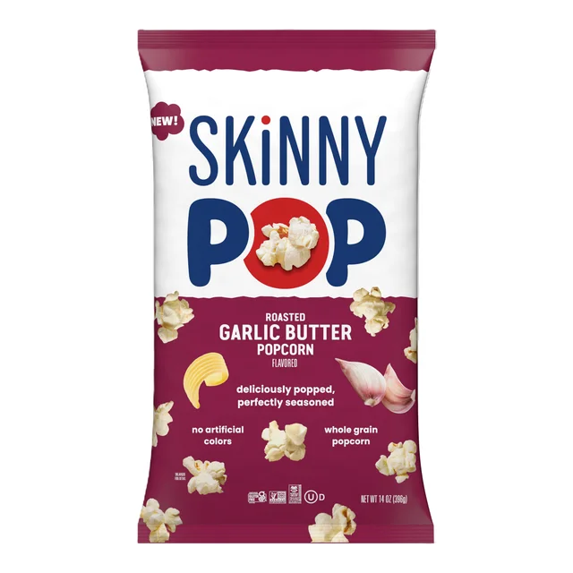 SKINNY POP ROASTED GARLIC BUTTER 14OZ