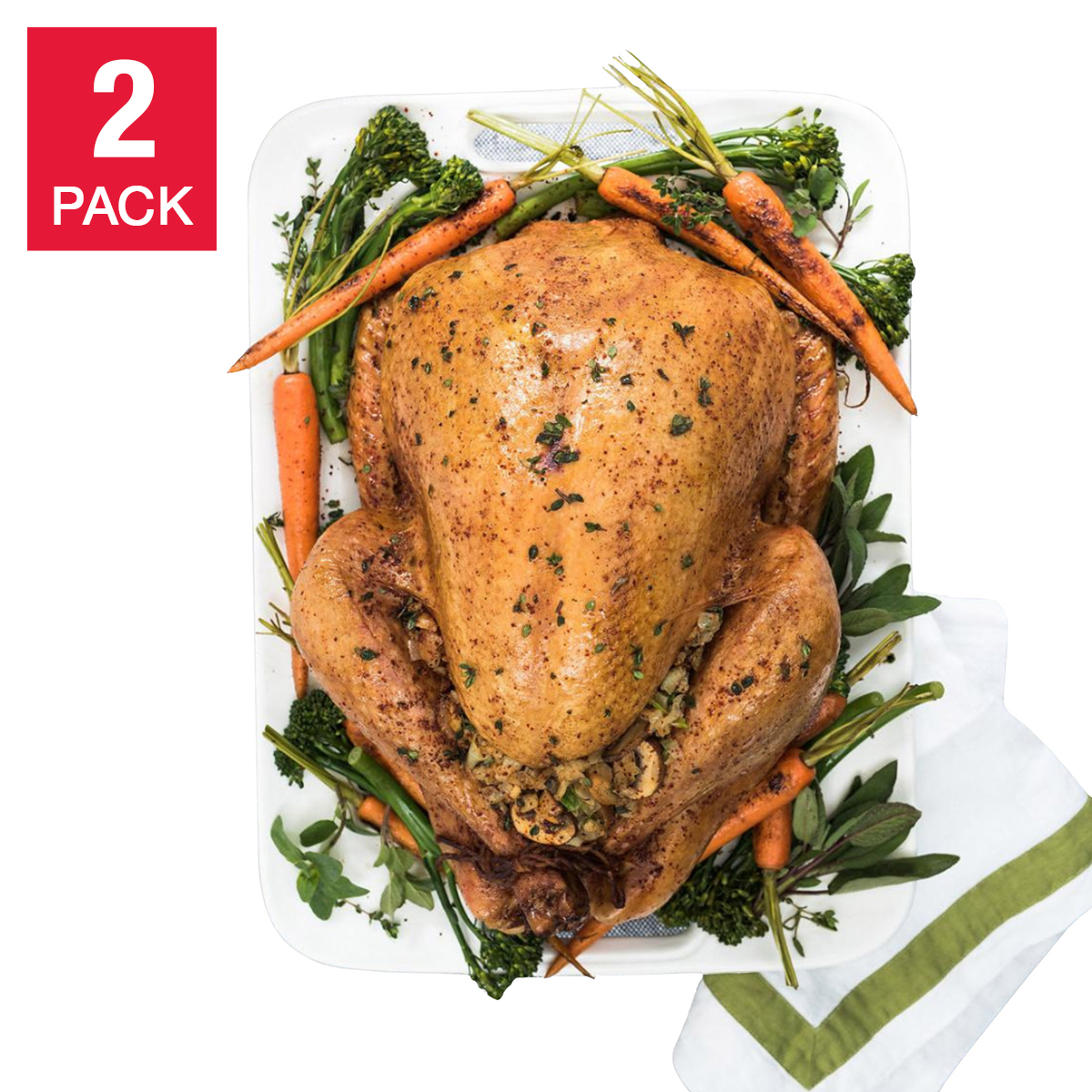 Yorkshire Valley Farms Organic Whole Turkey, 2 × 6 kg