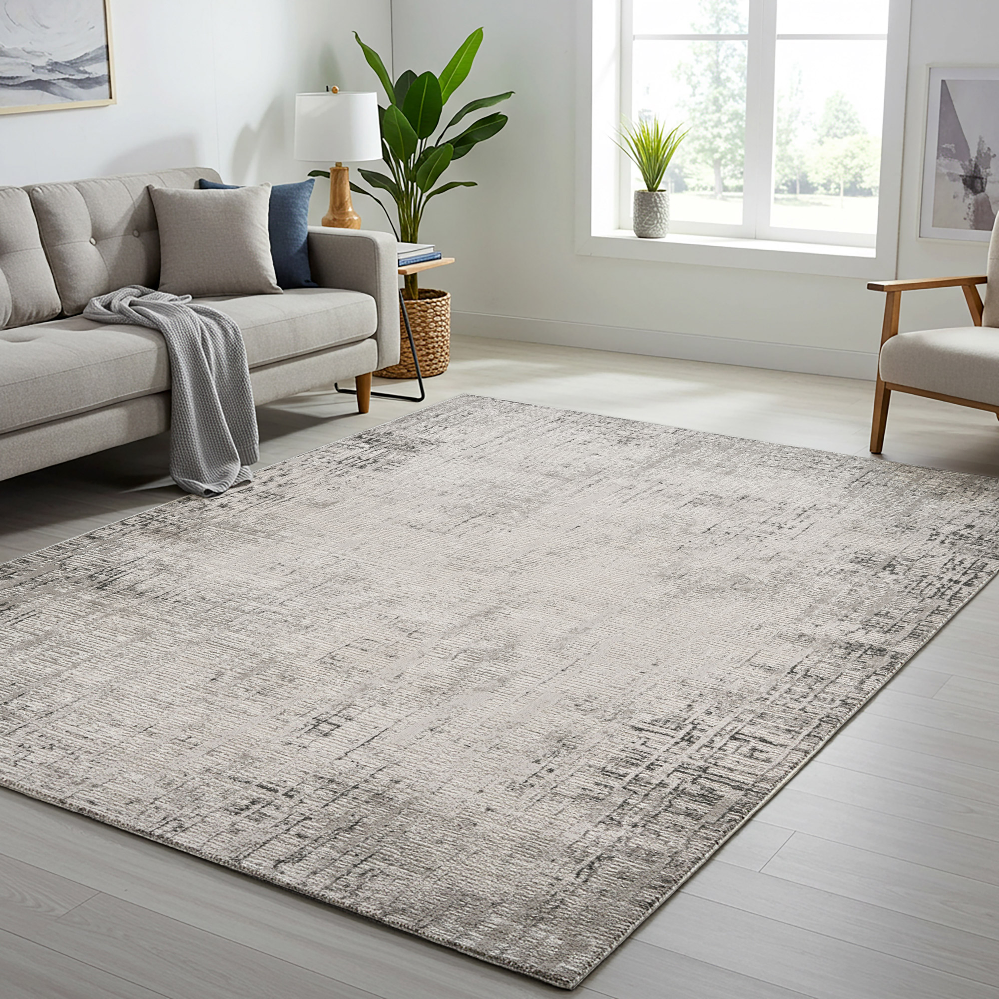 Divina Area Rug, Aloma Cream & Gray, 5'3” x 7' | Costco