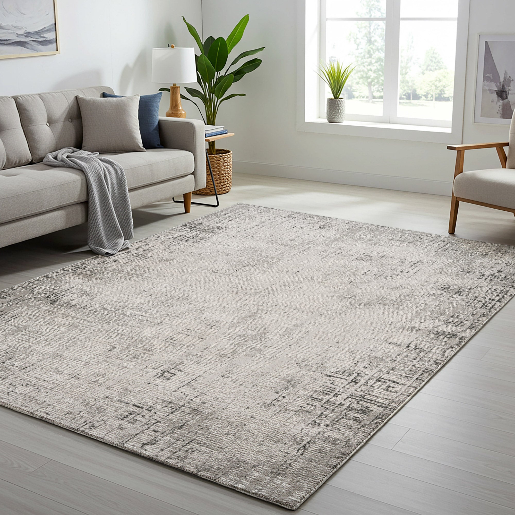 Divina Area Rug, Aloma Cream & Gray, 5'3” x 7' | Costco