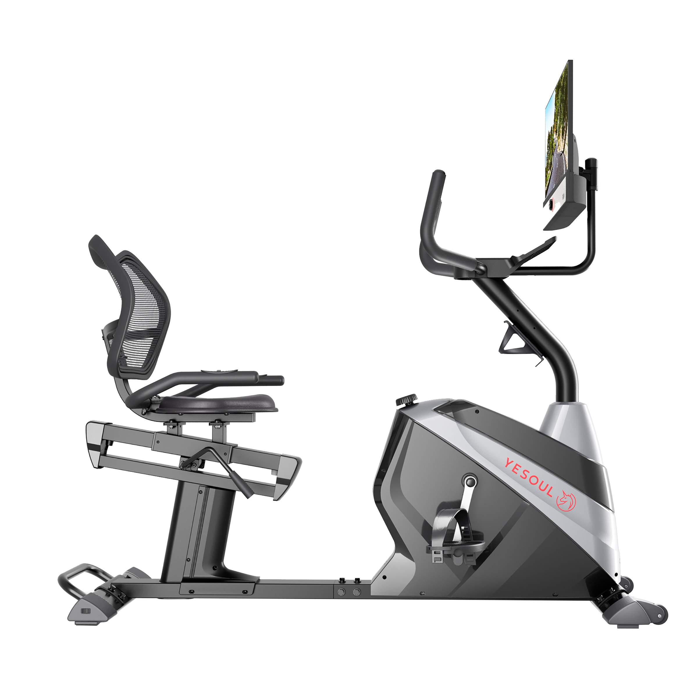 Yesoul J1 PLUS-T Recumbent Bike with 21.5 in. FHD Screen
