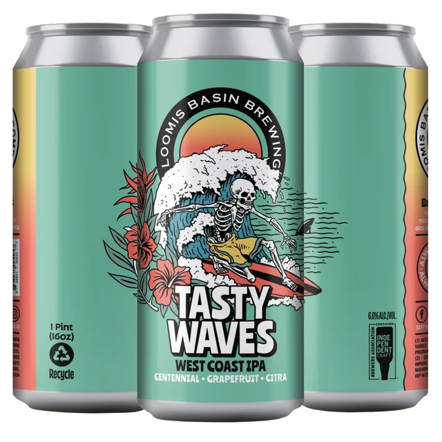 LOOMIS BASIN BREWING TASTY WAVES LOOMIS,CA 4/16OZ CANS