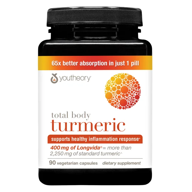 youtheory Total Body Turmeric, 90 Vegetarian Capsules