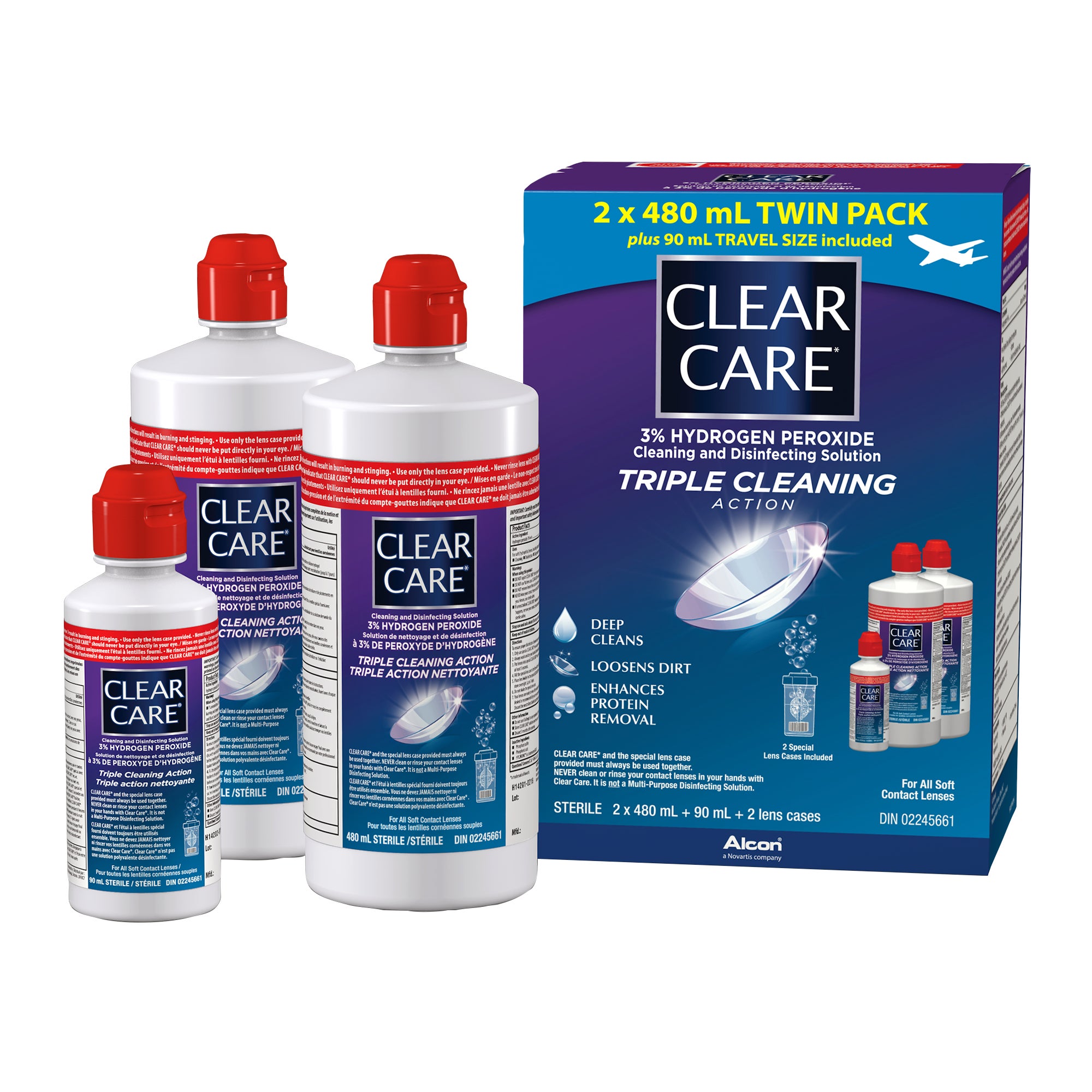 Clear Care Solution - 2 x 480 mL + 90 mL | Costco