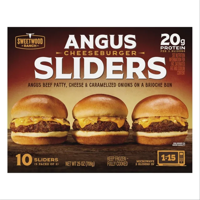 SWEETWOOD RANCH ANGUS SLIDERS 10 PACK 25 OUNCES