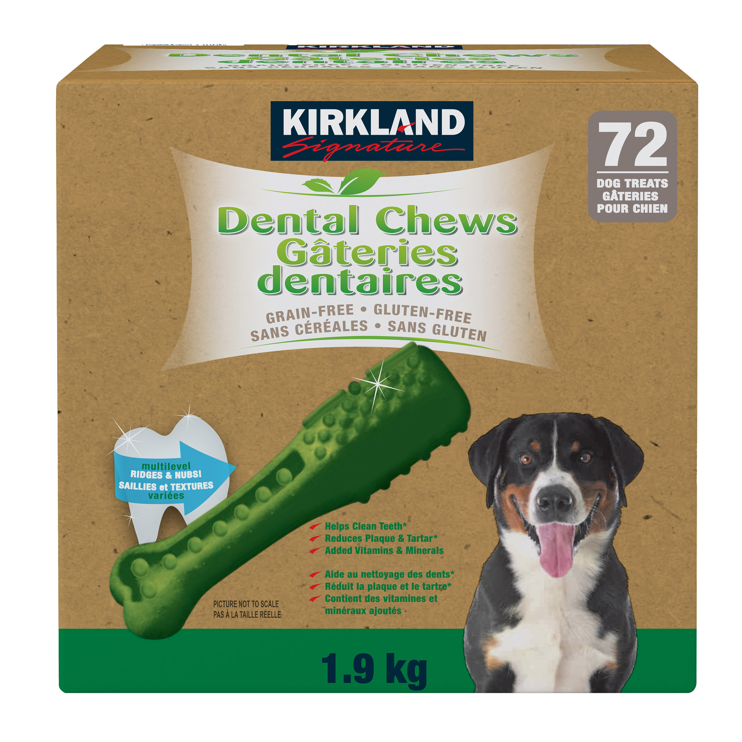 Kirkland Signature Dental Chews Dog Treats, 72-count (1.9 kg)