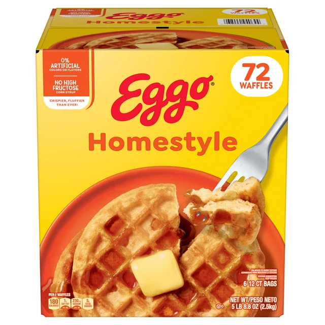 Eggo Homestyle Waffles, 72-count