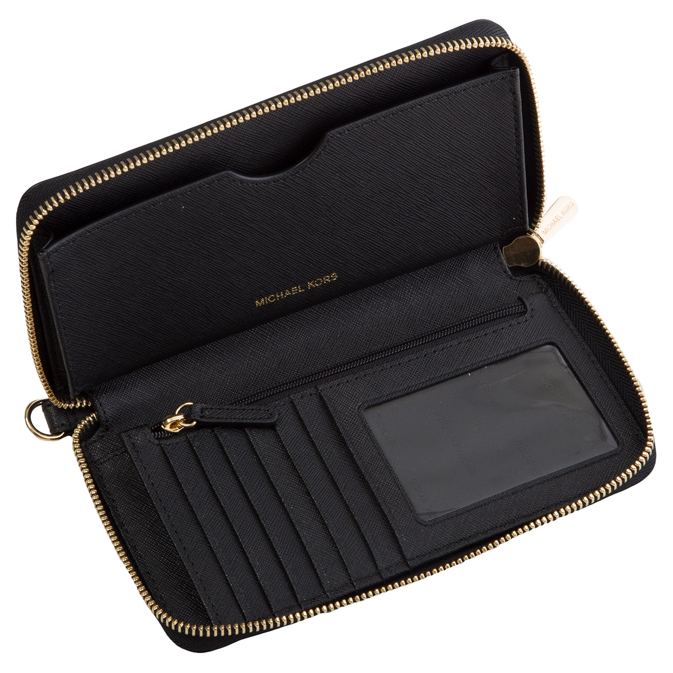 Michael Kors Large Flat Phone Case Wristlet, Black | Costco