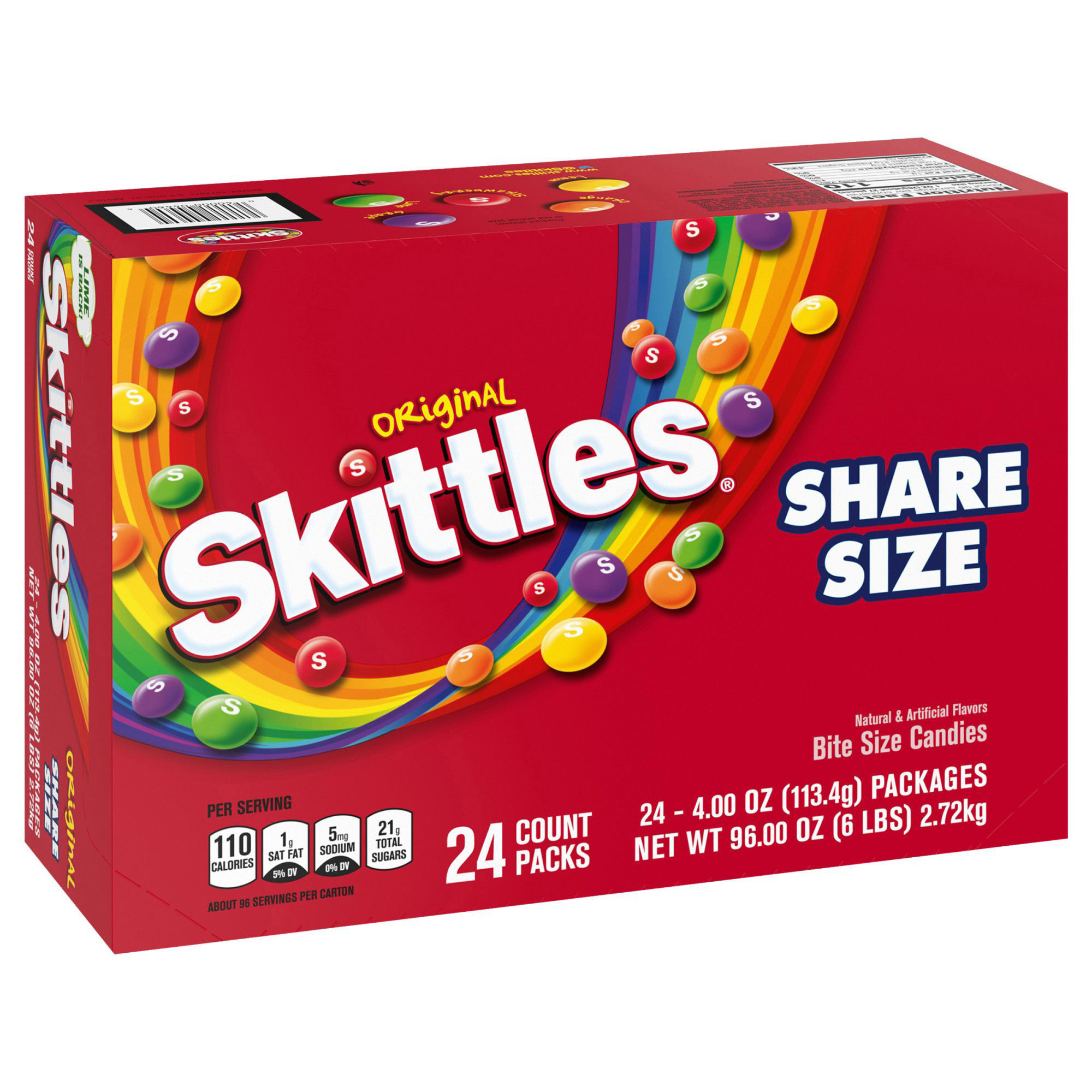 Skittles Bite Size Candy  Original  Share Size   4 oz  24-count