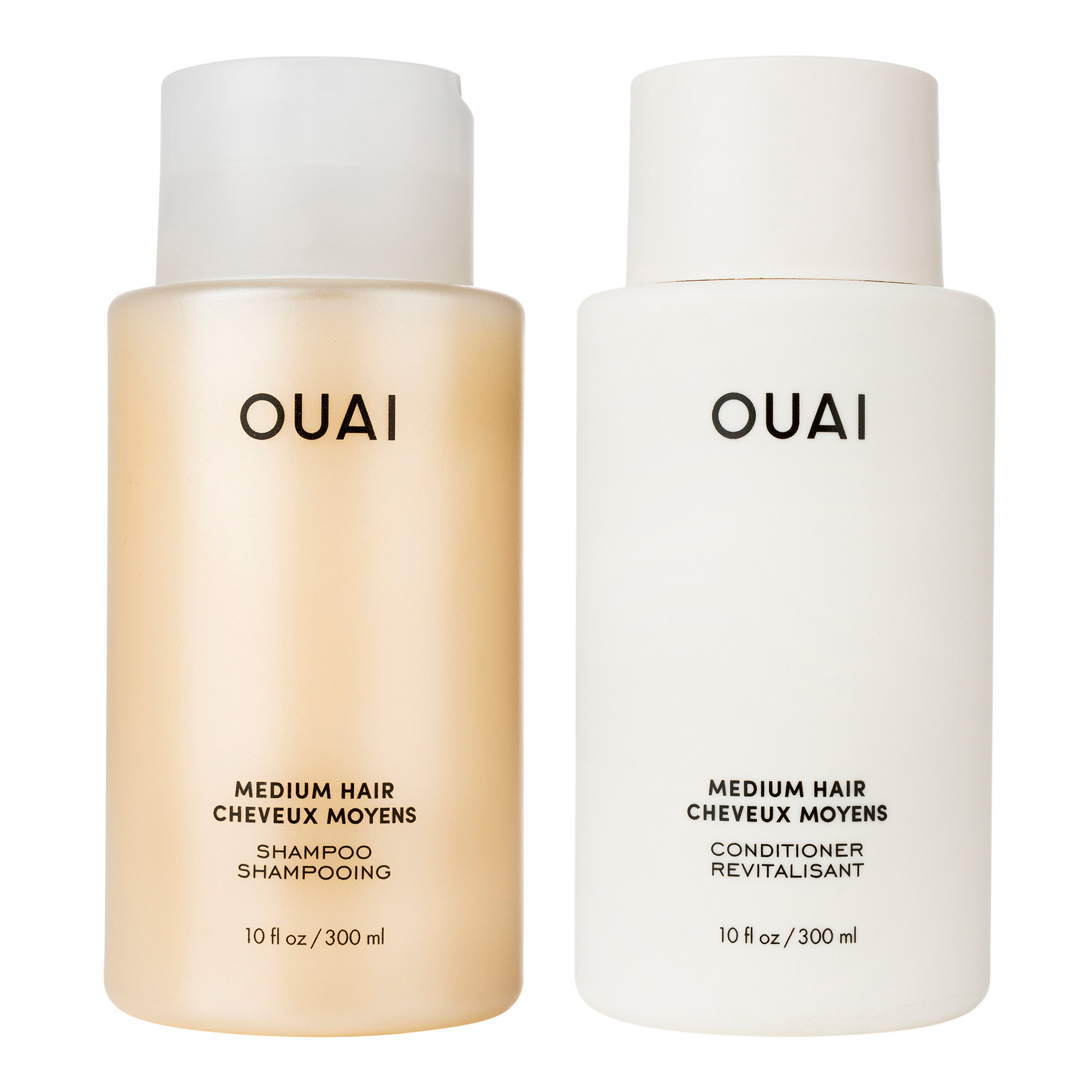 OUAI Shampoo and Conditioner for Medium Hair, 2 x 300 mL