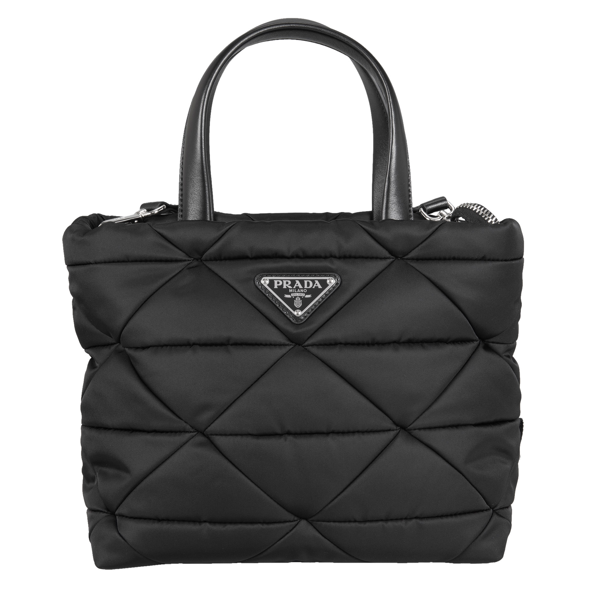 Prada Nylon Padded Tote Bag Nero, Black | Costco