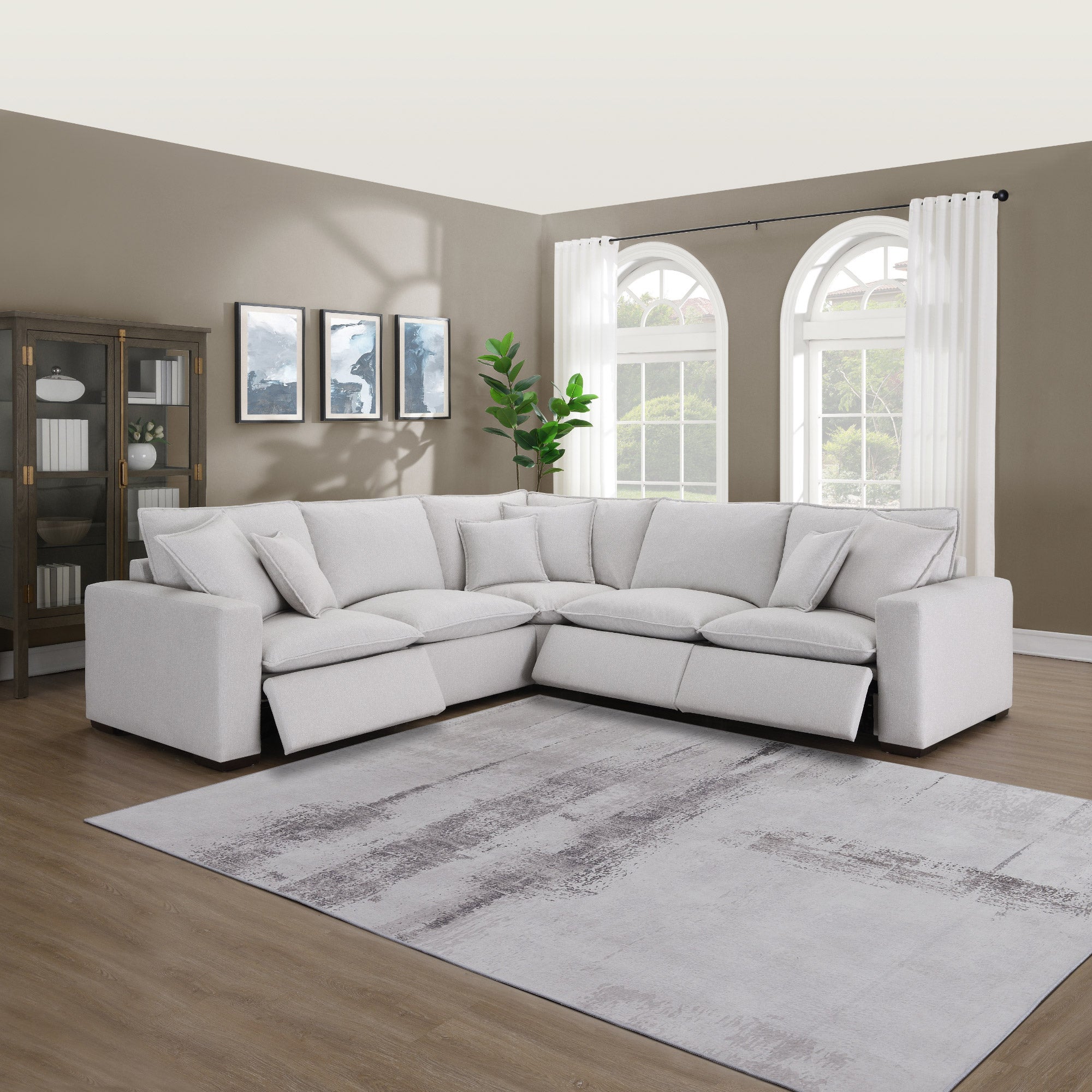 Alena Fabric Power Reclining Sectional | Costco