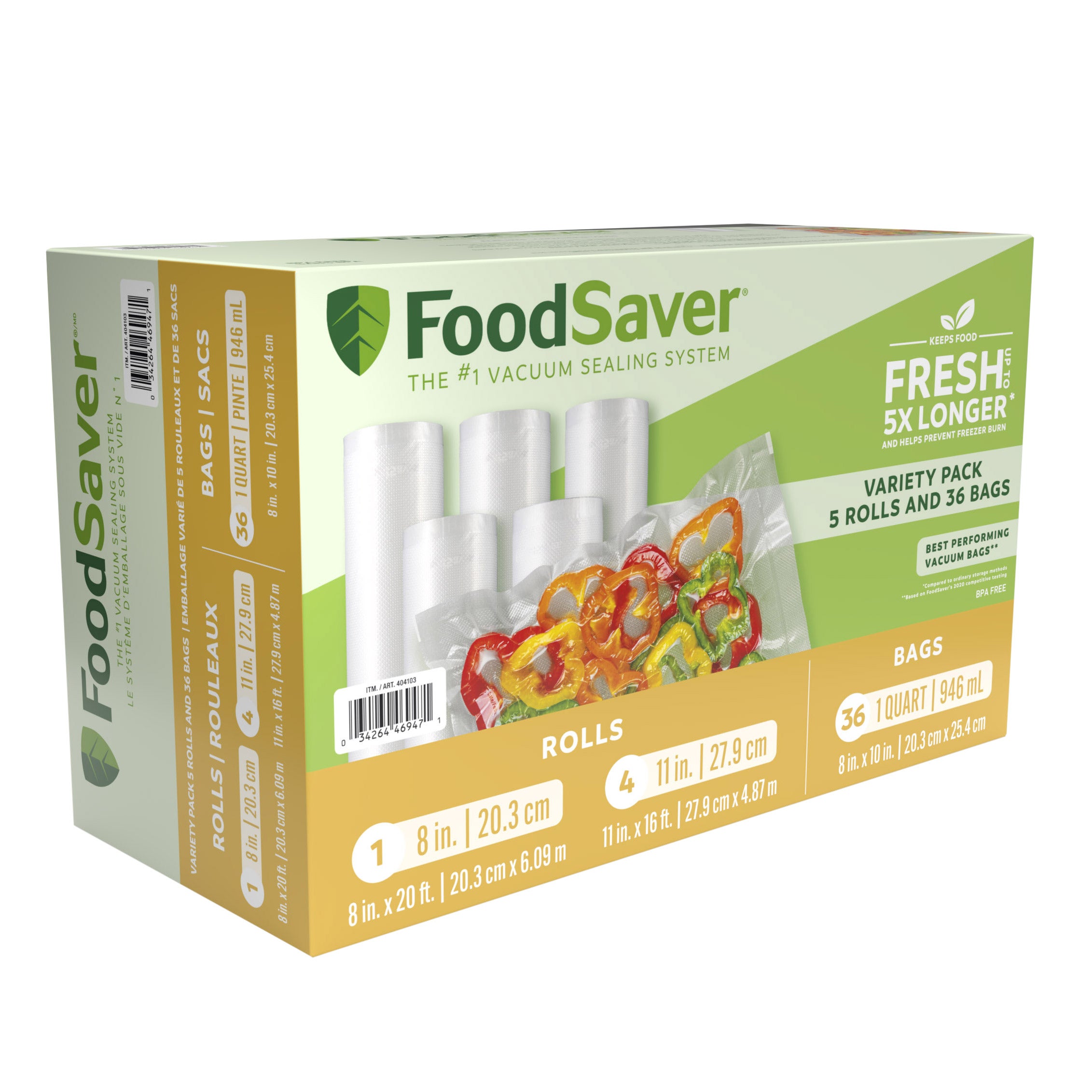 FoodSaver Vacuum Sealer Rolls and Bags Variety Pack | Costco