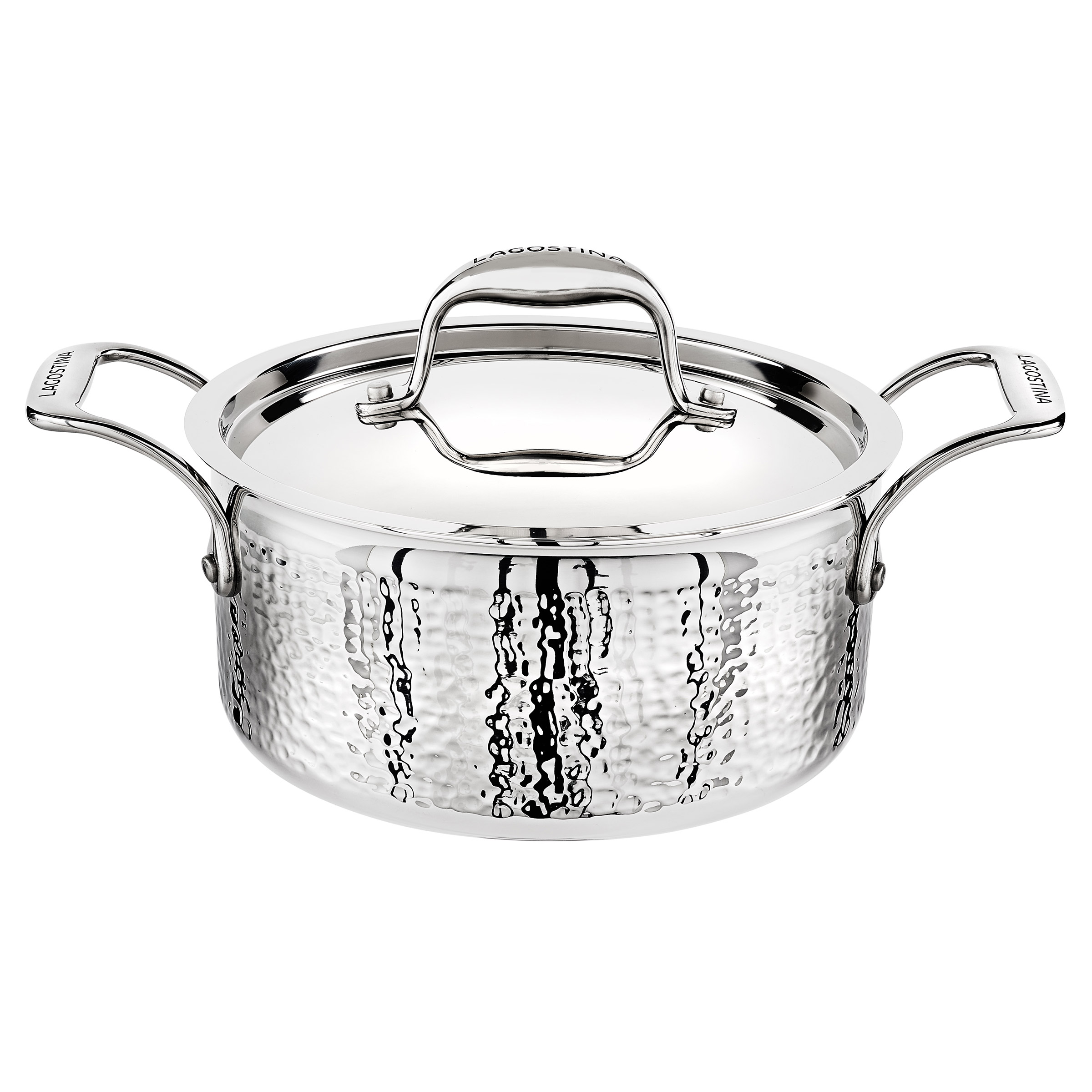 Lagostina Artigiano 3-Ply Clad Hammered Stainless Steel Cookware
