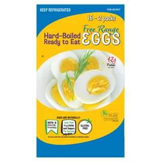 FREE RANGE HARDBOILED EGG 16/2 COUNT PACKS