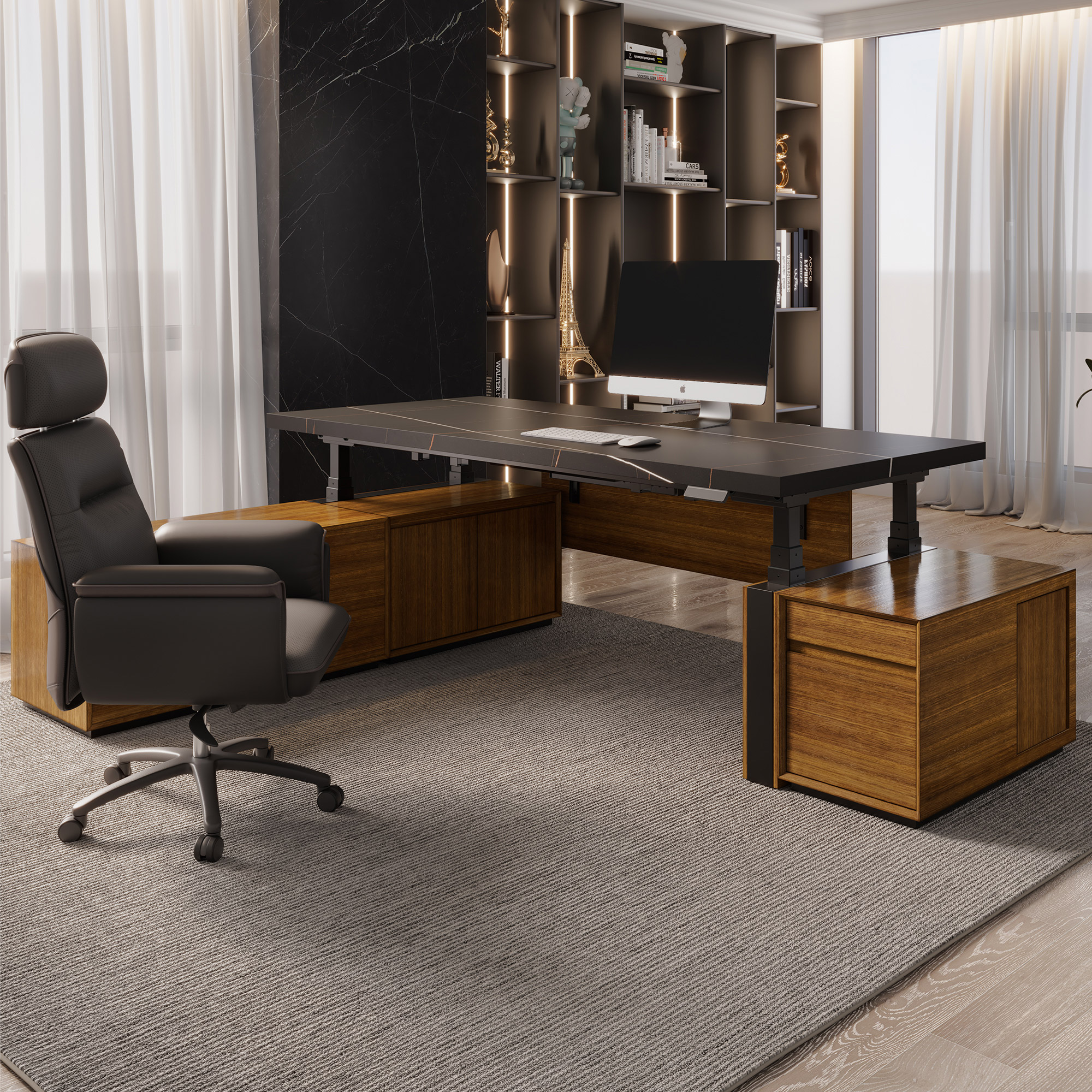 Eureka Ergonomic 72” x 35” Zen Executive Adjustable Desk