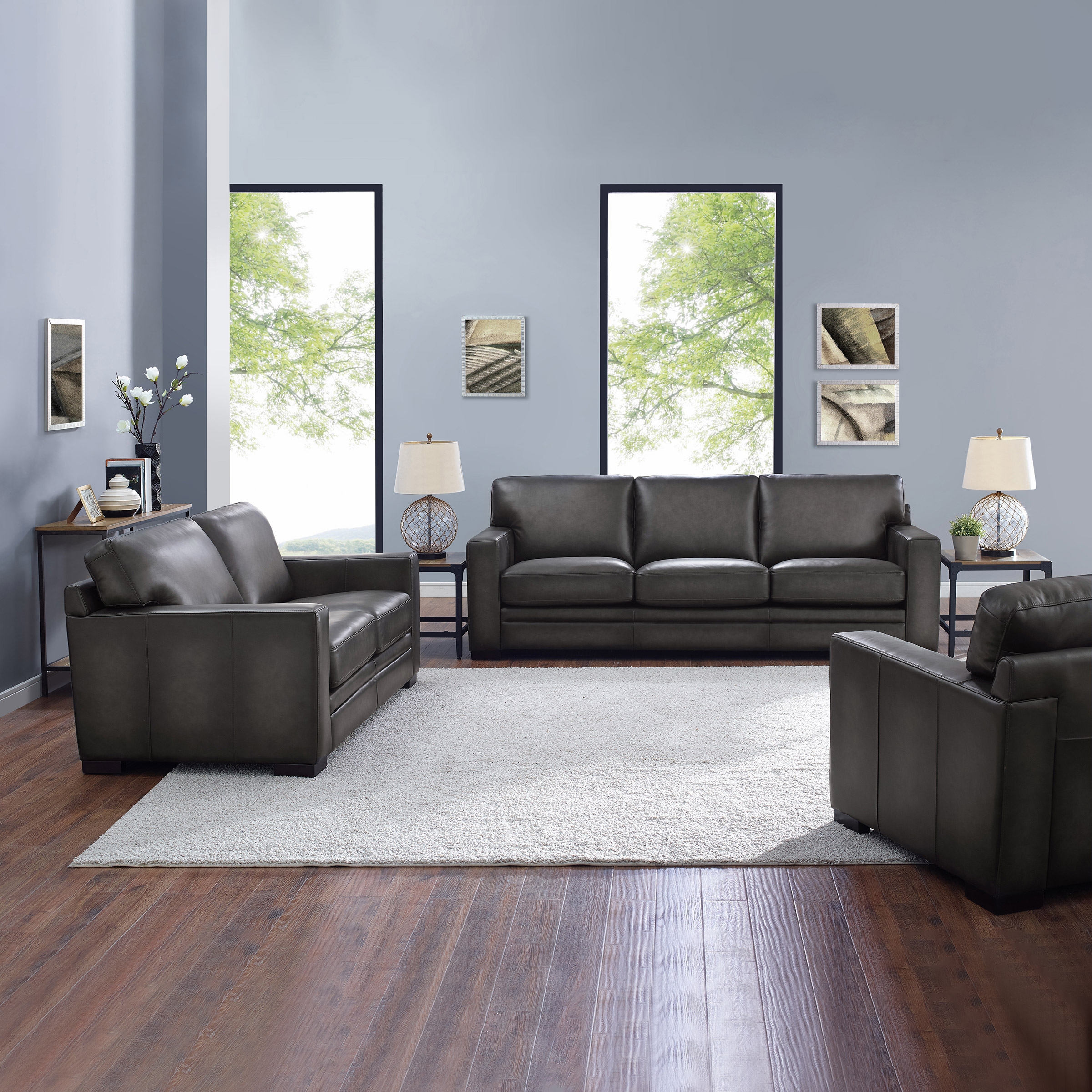 Luca 3-piece Top Grain Leather Set