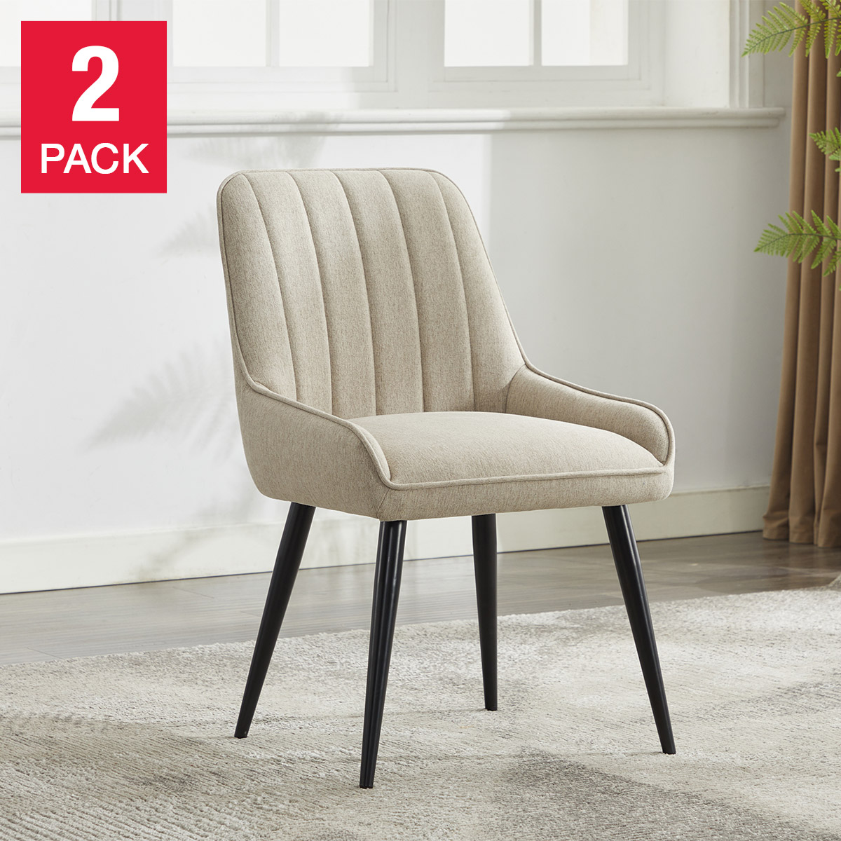 Gemini Fabric Dining Chair, 2-pack