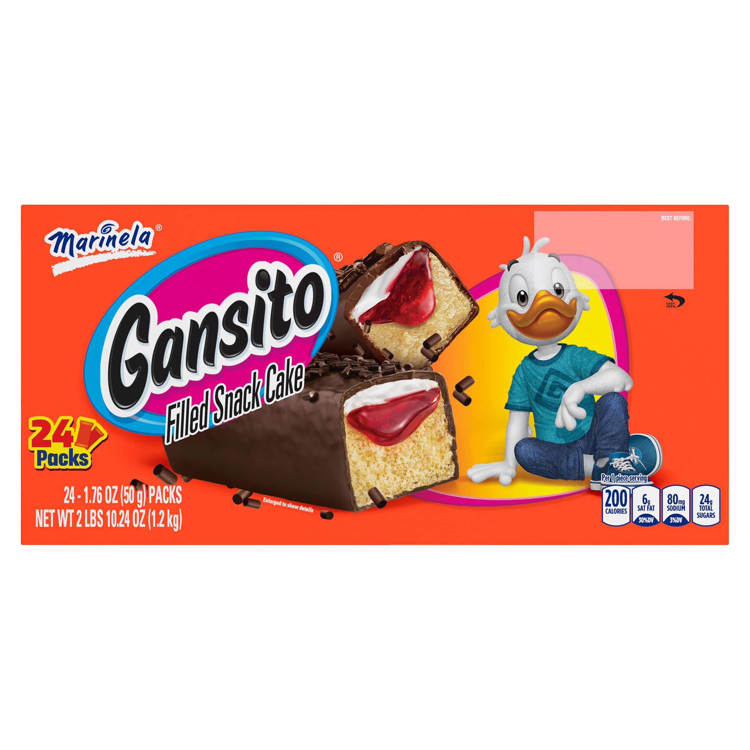 Marinela  Gansito Snack Cakes  1.76 oz  24-Count