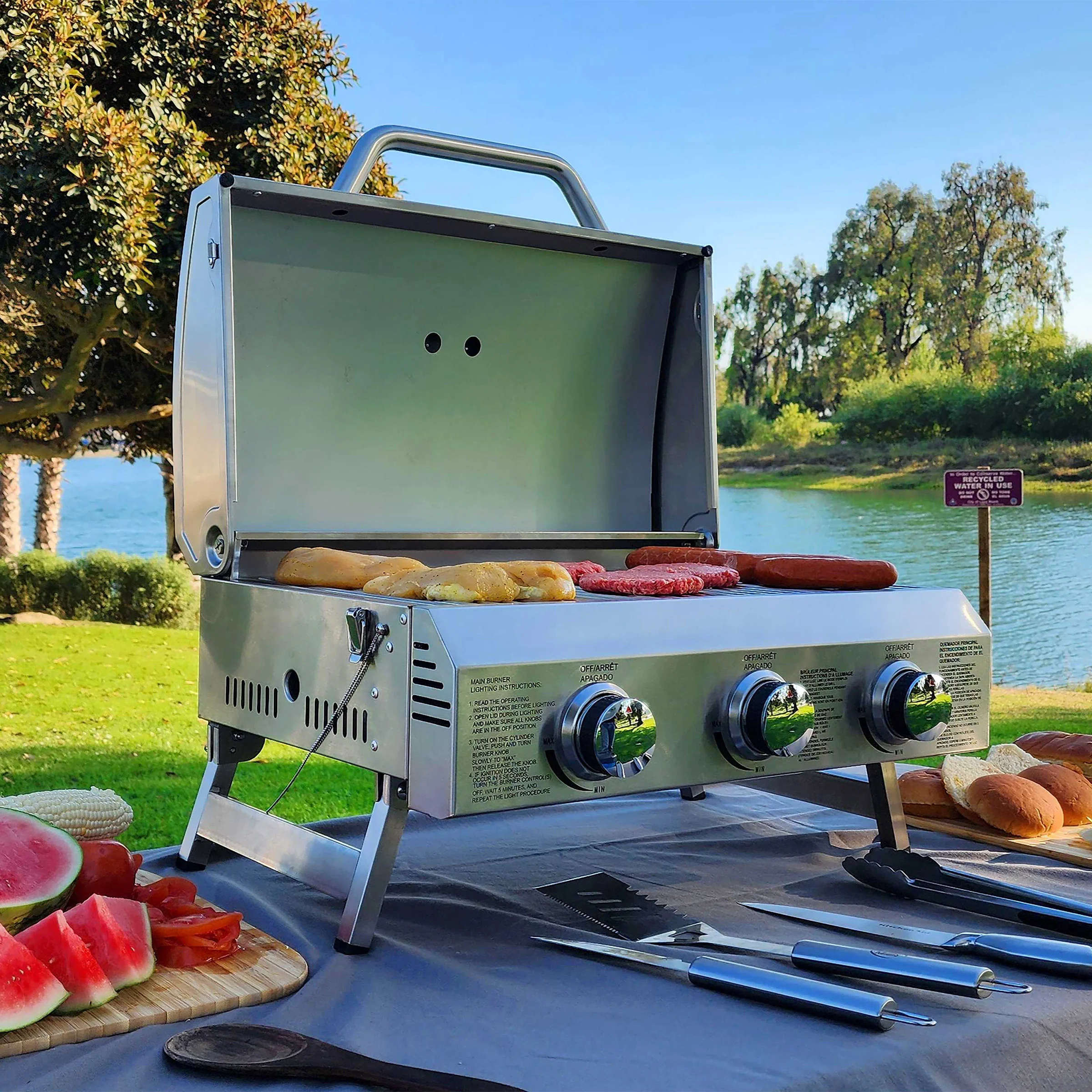 NXR 3-Burner Portable Gas Grill | Costco