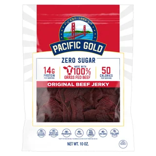PACIFIC GOLD ZERO SUGAR JERKY 10 OUNCE BAG (0.62 LB)