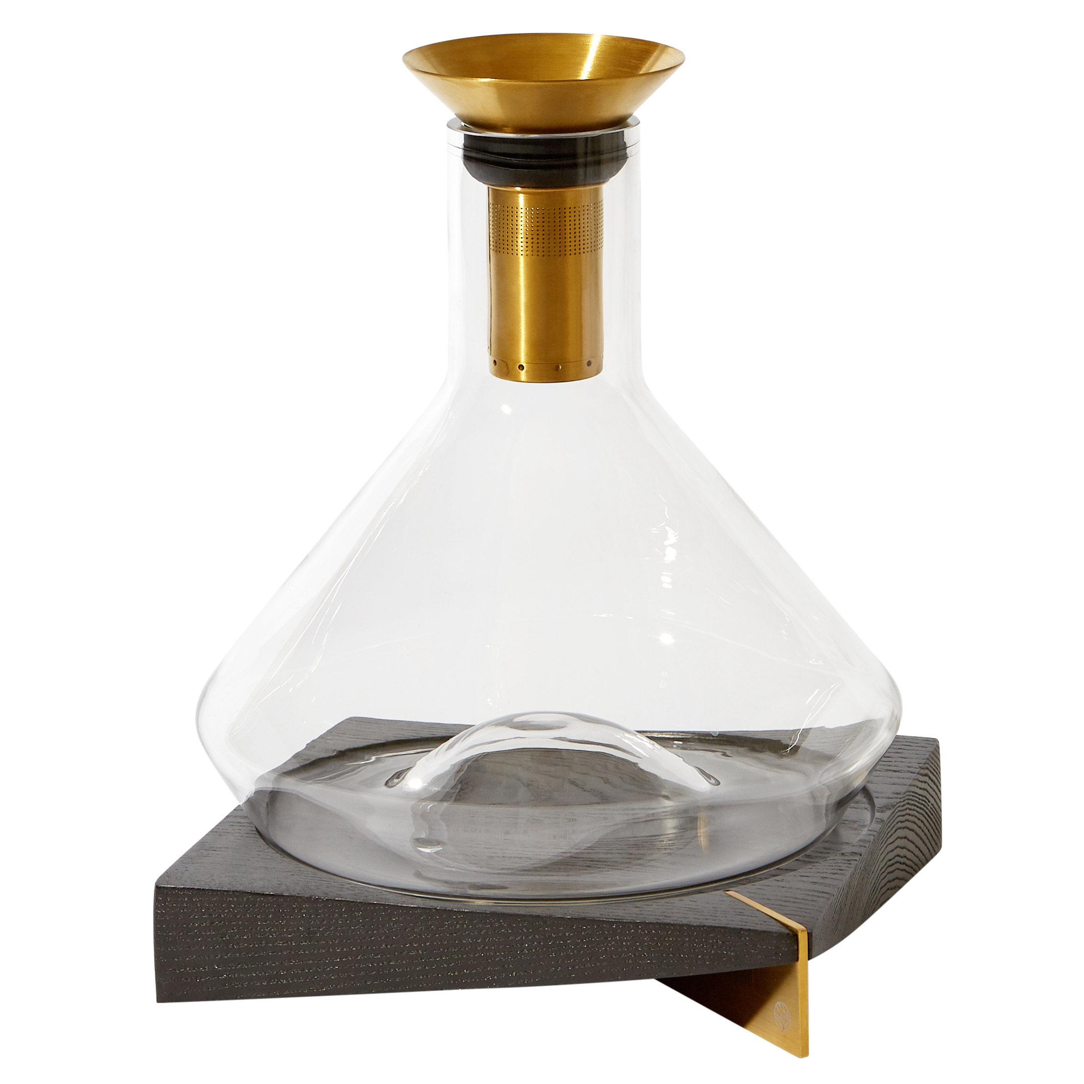 Rabbit Wine Decanter with Wood Base