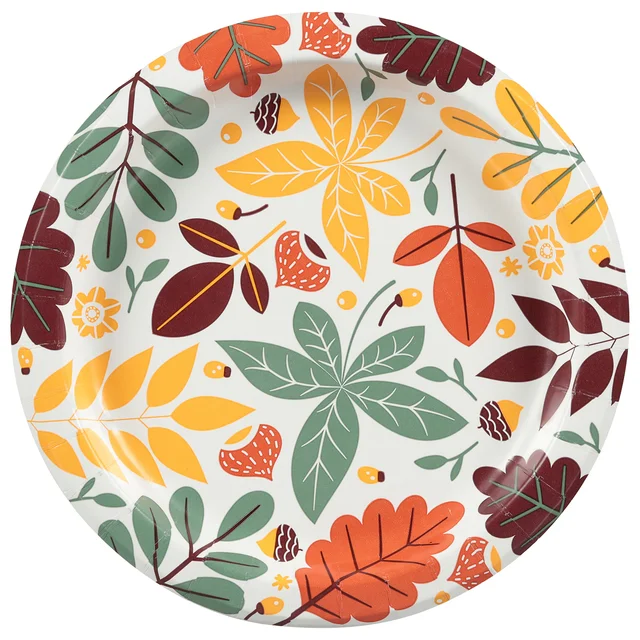 PIZAZZ FALL PLATES 10" /100 COUNT