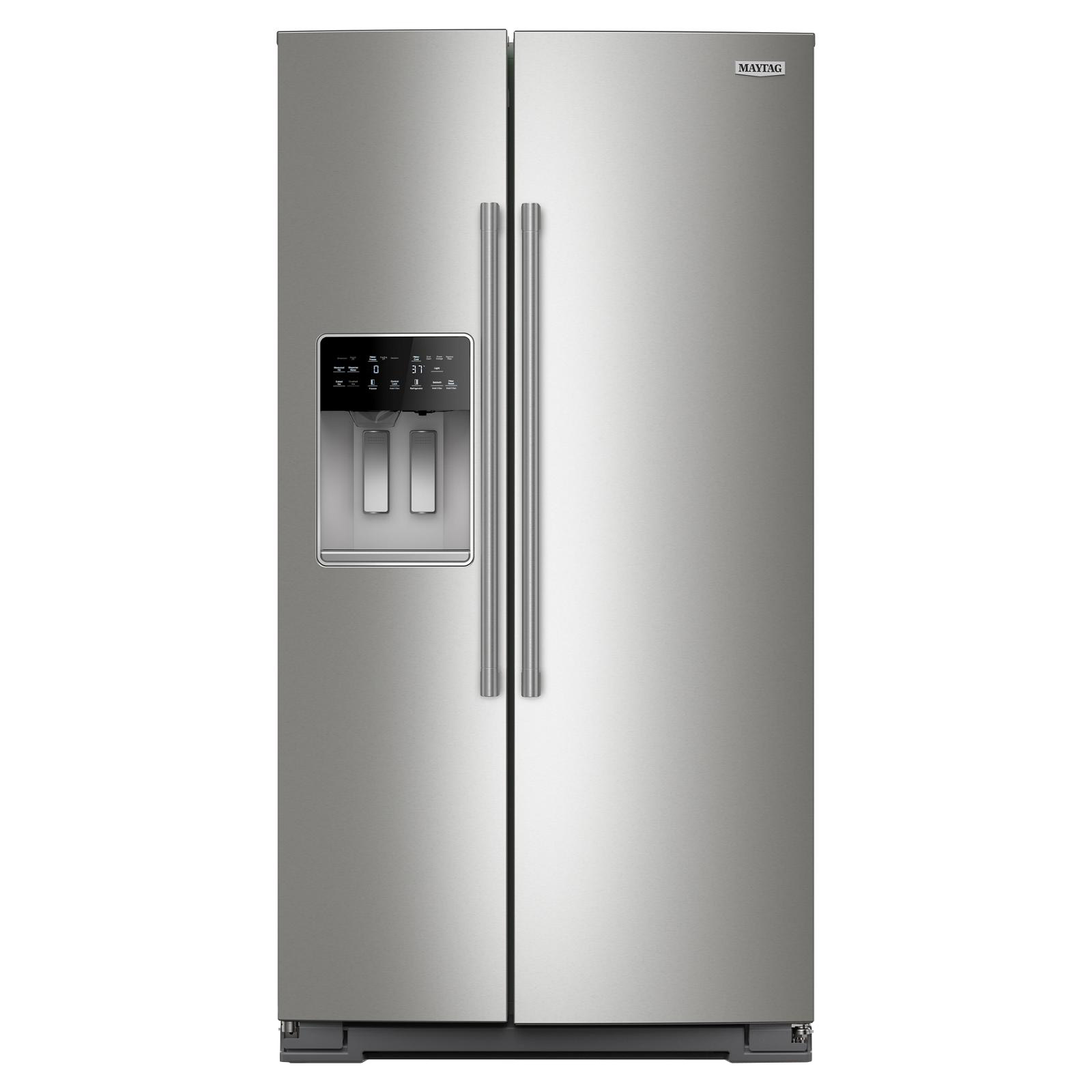 Maytag 36 in. 20.8 cu. ft. Stainless Steel Counter Depth Side-by-Side Refrigerator with Ice Dispenser