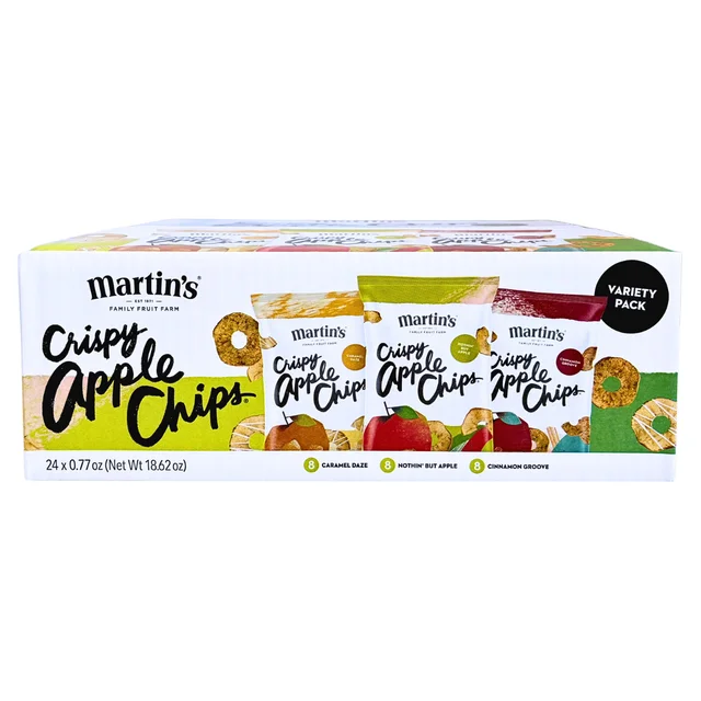 MARTIN'S APPLE CHIPS VARIETY 24 COUNT BOX