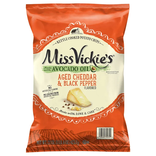 MISS VICKIE'S CHEDDAR BLACK PEPPER AVOCADO OIL 1.375LBS