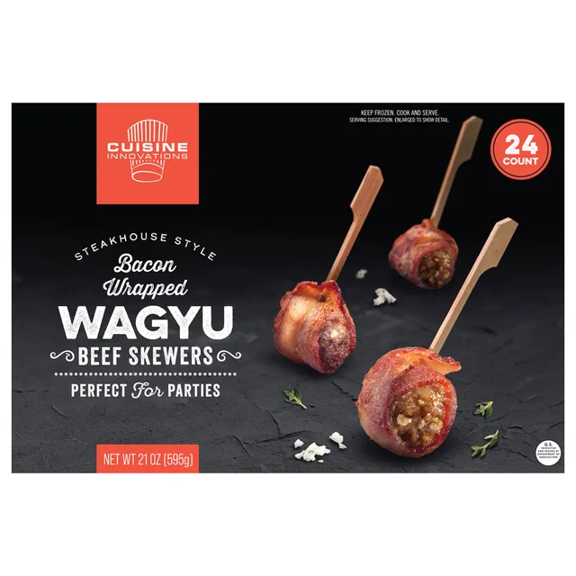 CUISINE INNOVATIONS BACON WRAPPED WAGYU BITES 24 CT