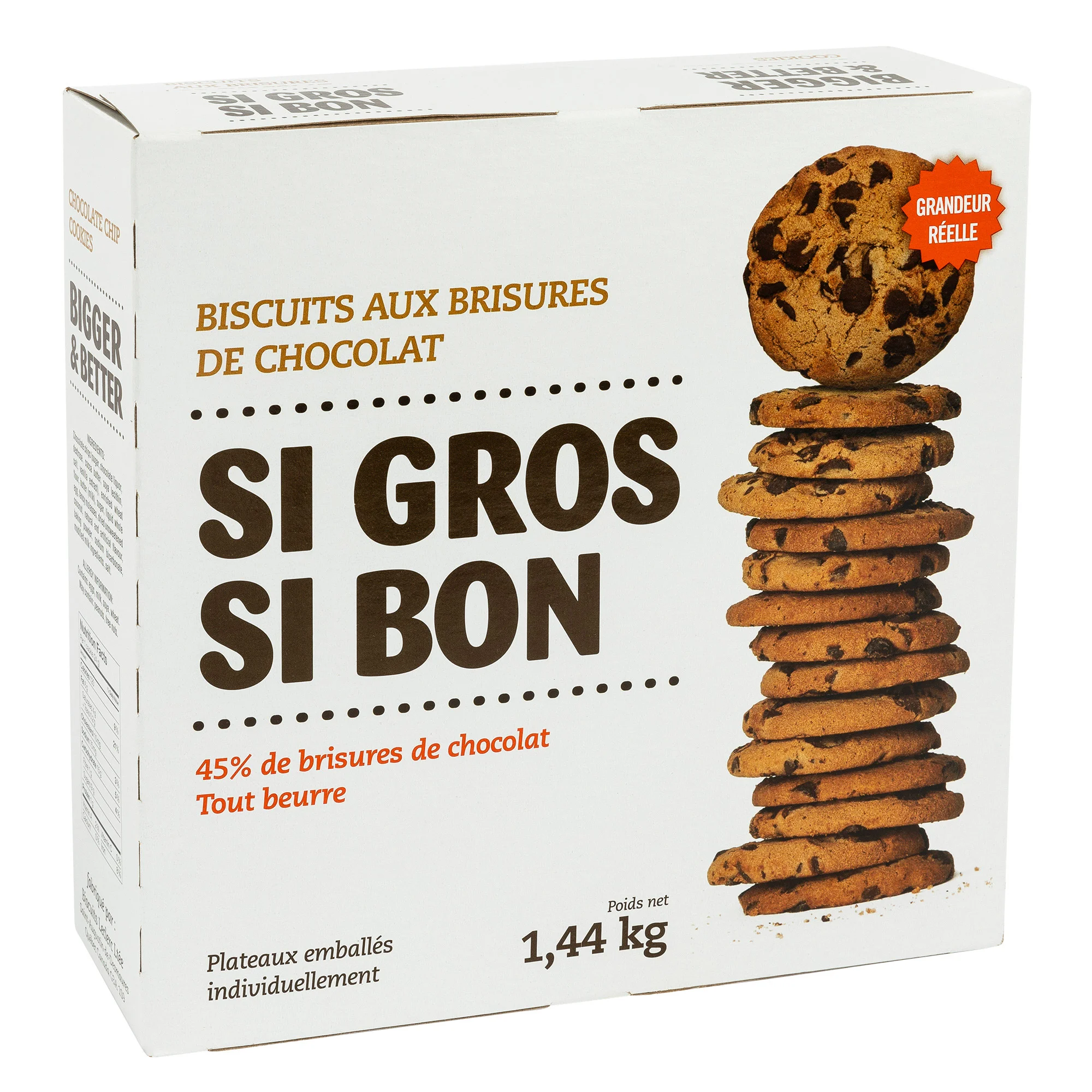 Bigger & Better Chocolate Chip Cookies, 1.44 kg | Costco