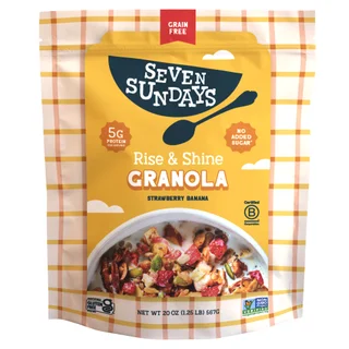 Seven Sundays Strawberry Banana Rise and Shine Granola, 20 oz