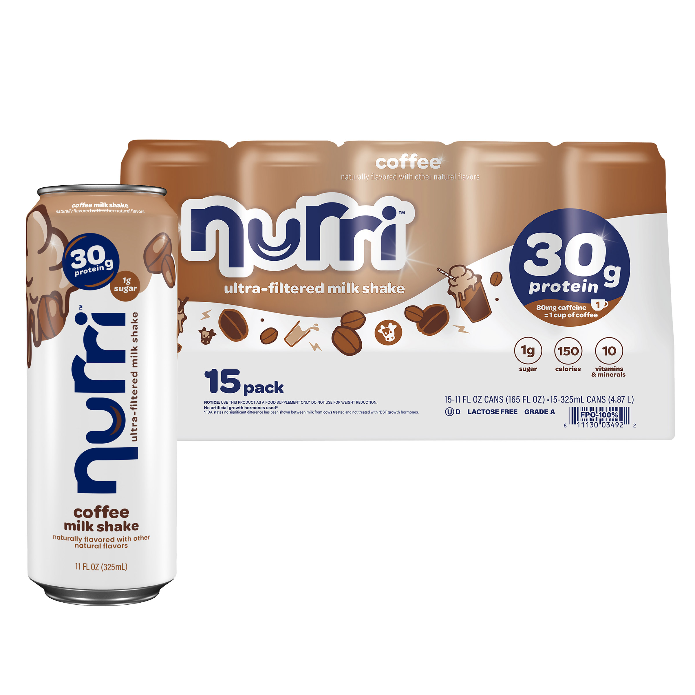 Nurri 30g Protein Shake, Coffee, 11 fl oz, 15-pack | Costco