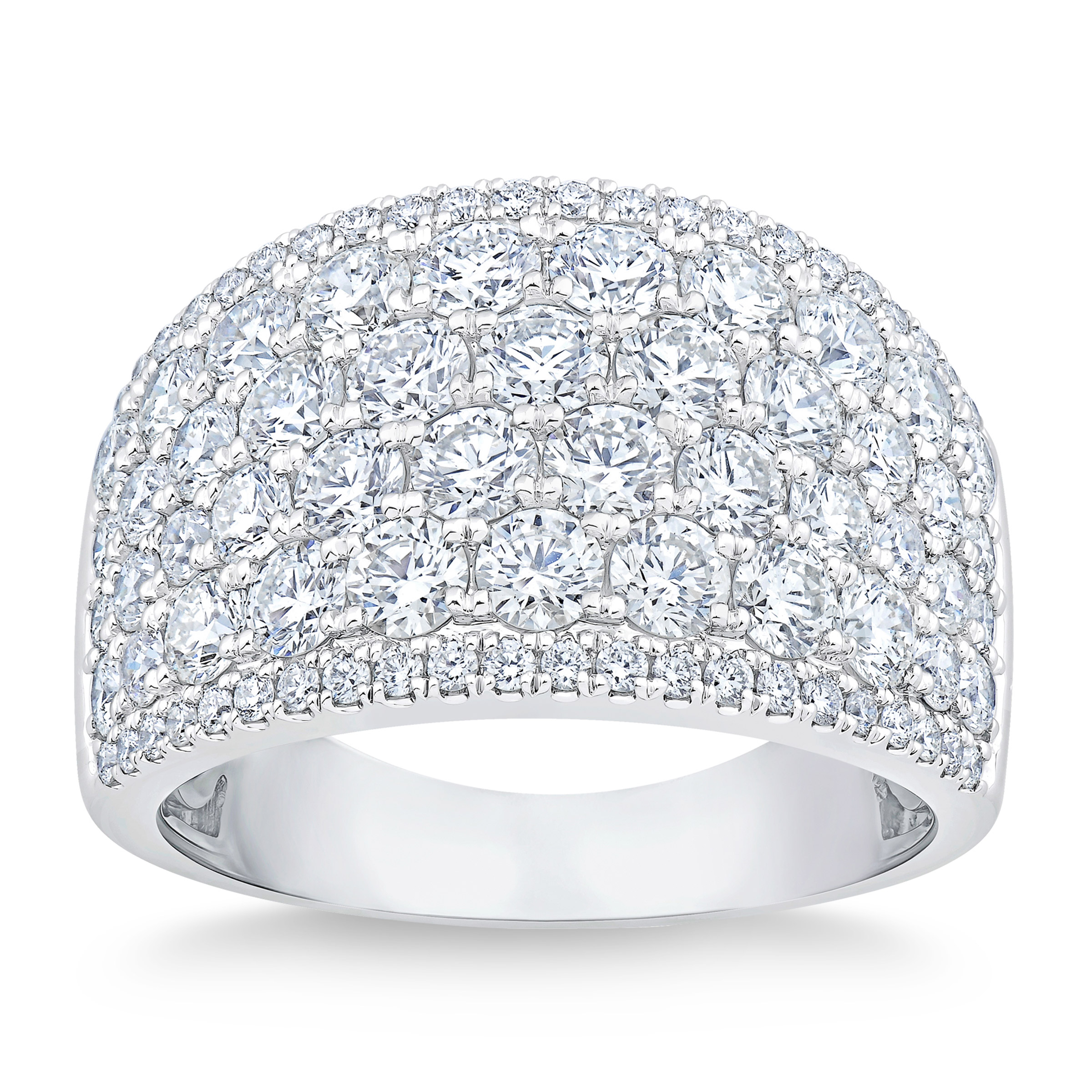 Round Brilliant Multi Row Diamond Band (3.25 ctw)