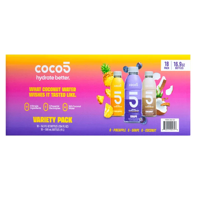 COCO5 HYDRATION VARIETY PACK 18/16.9 OUNCE BOTTLES