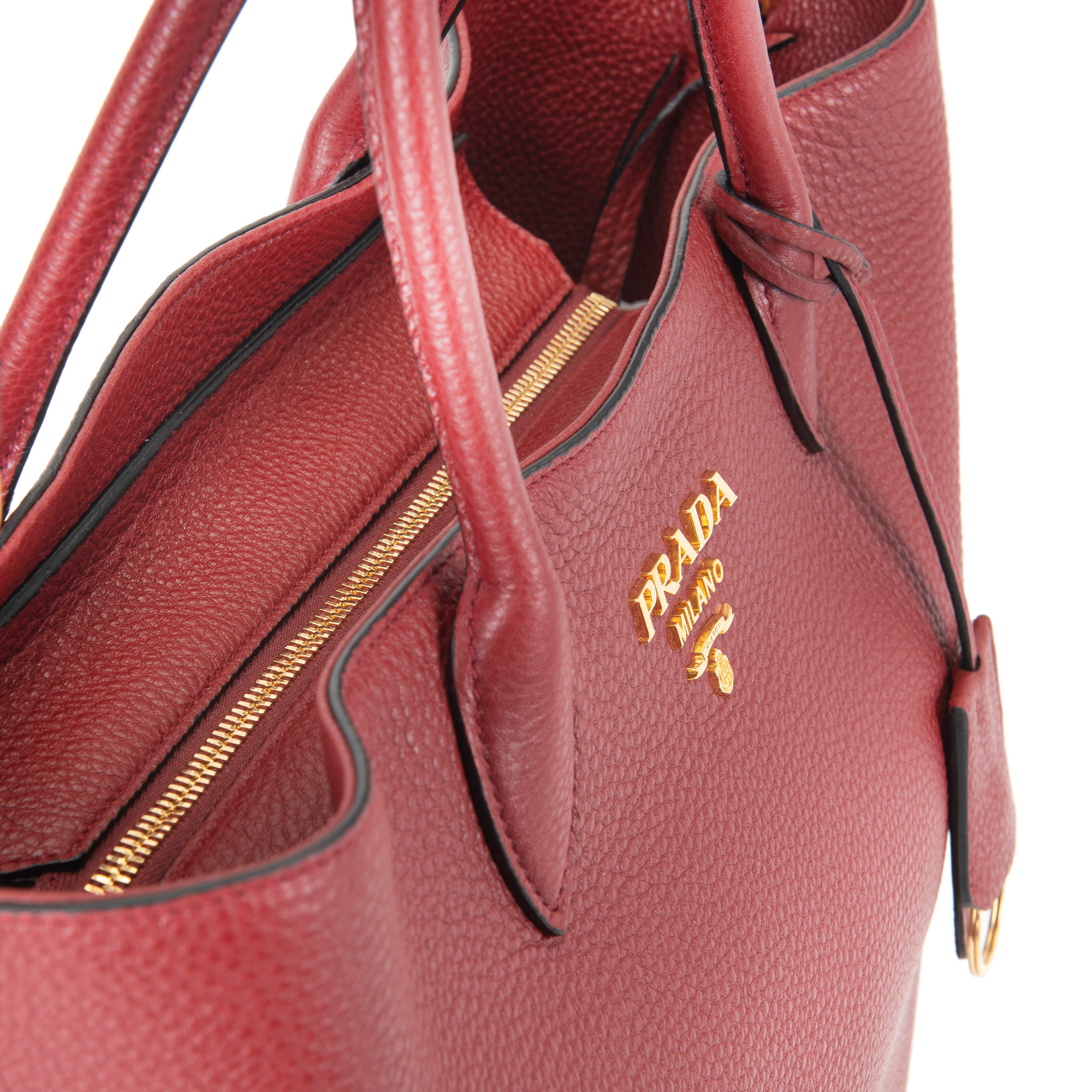 Prada Leather Tote, Ruby Red | Costco