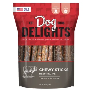 DOG DELIGHTS CHEWY BEEF STICKS 3 LBS