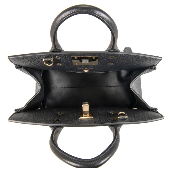 Ferragamo Studio Bag, Gray/Pink/Black | Costco Ferragamo Studio Bag, Gray/Pink/Black | Costco
