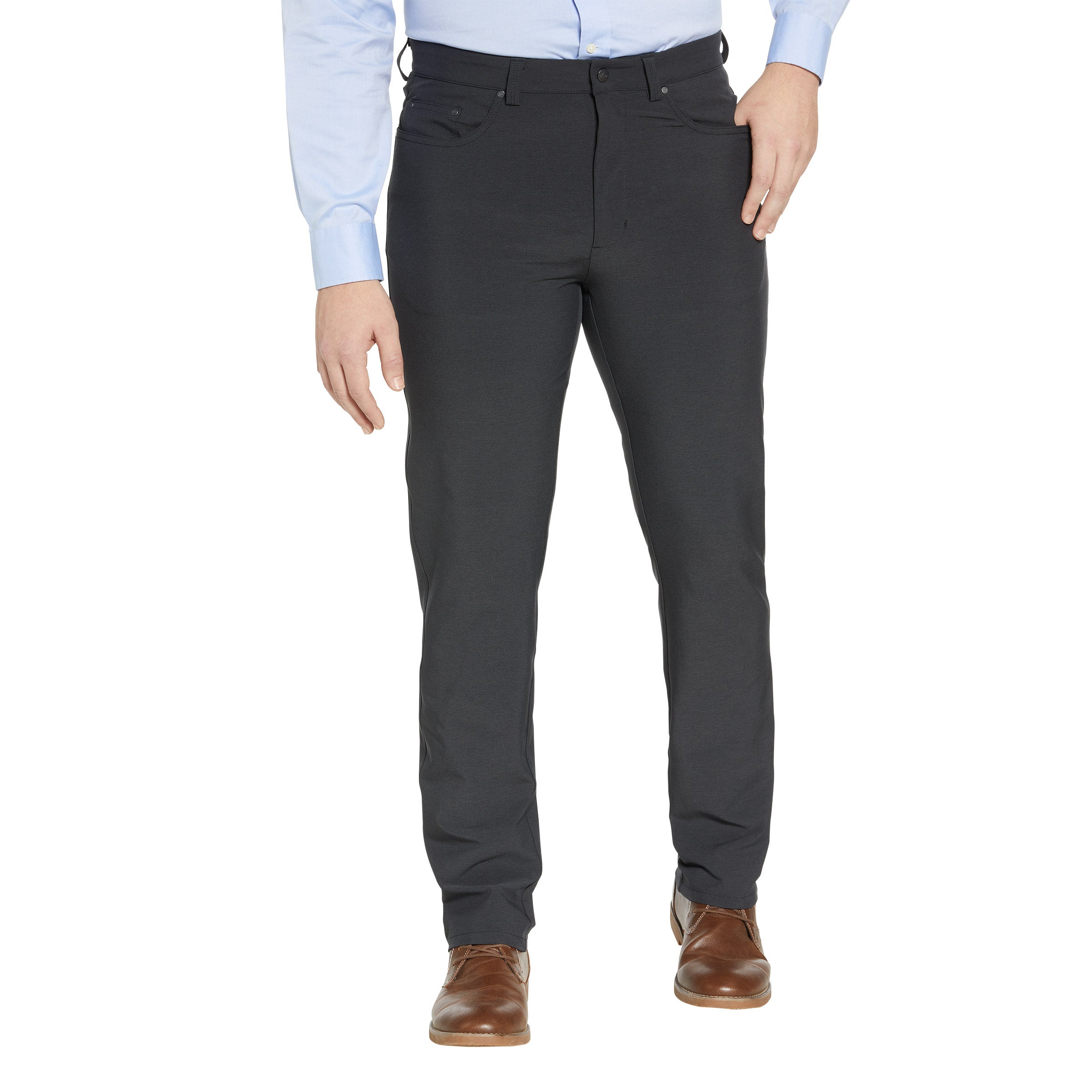 greg norman dress pants Greg Norman Dress Pants Mens 42x32 Grey Wool Blend Cuffed Pleated Charcoal